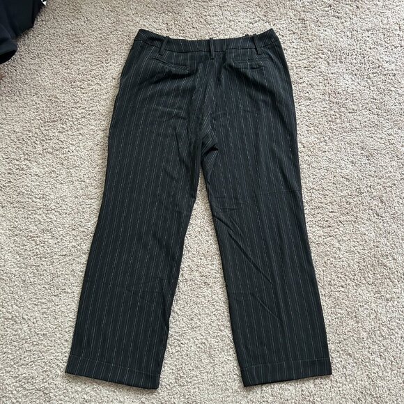 Larry Levine Petite Black White Pinstriped Pants Size 12P - Picture 2 of 11